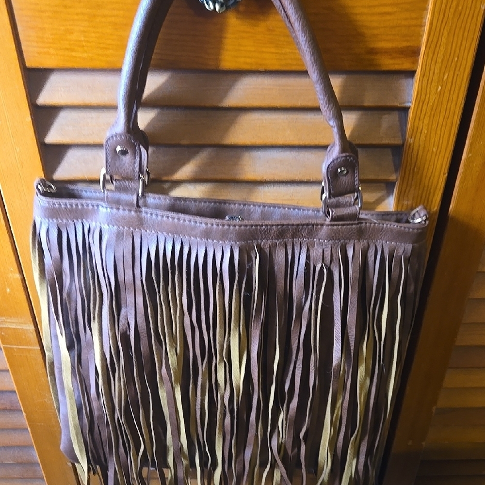Brown Fringe Women's Bag